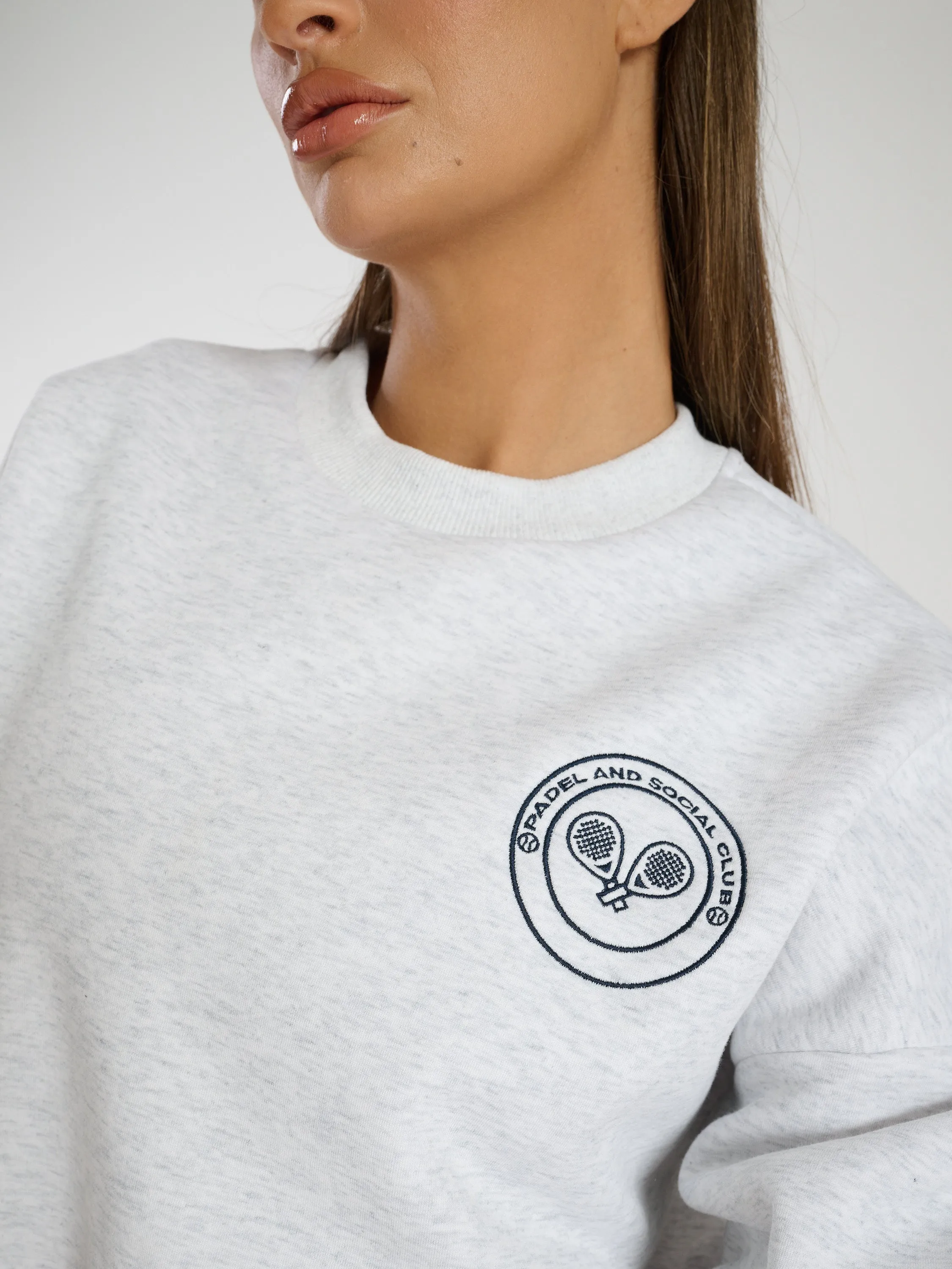 The 'Mellow' crew neck sweater in grey