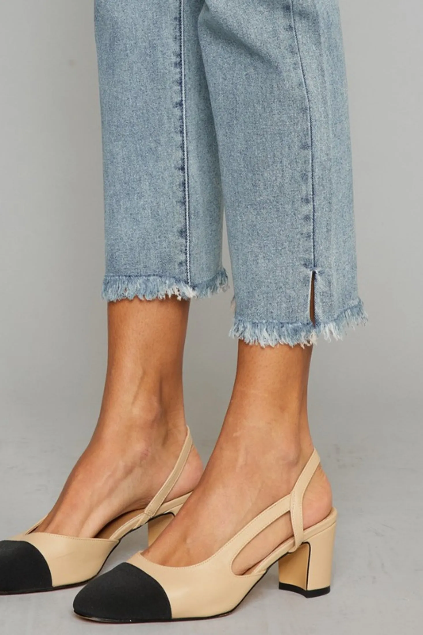 Trendy High Rise Straight Leg Jean