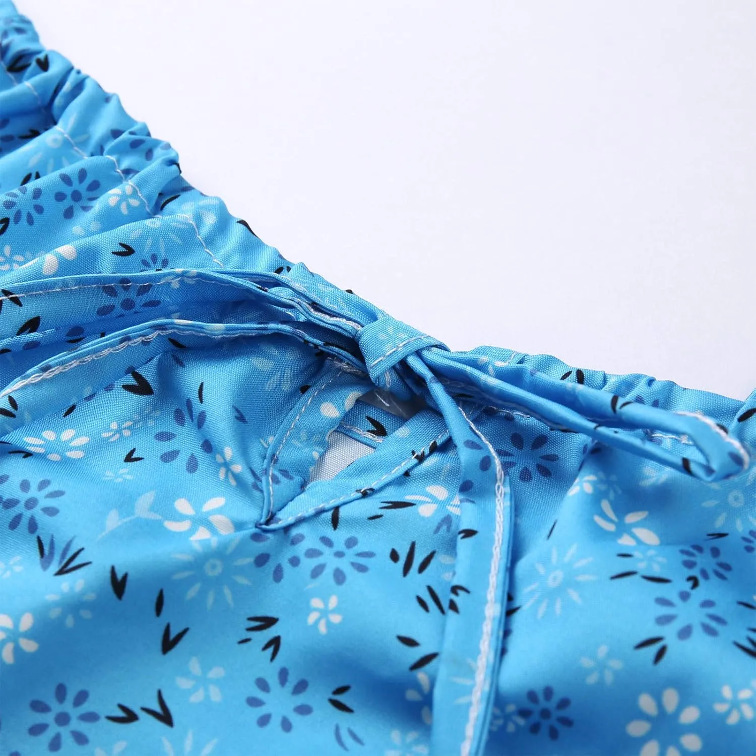 Vacation Dresses for Women 2025 Mini Dress Ruffled Beach Vacation Clothes Sundress Floral Spaghetti Strap Casual Summer