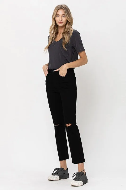 Vervet by Flying Monkey High Rise Straight w/Raw Hem