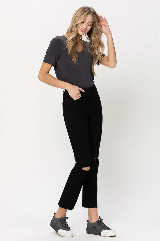 Vervet by Flying Monkey High Rise Straight w/Raw Hem