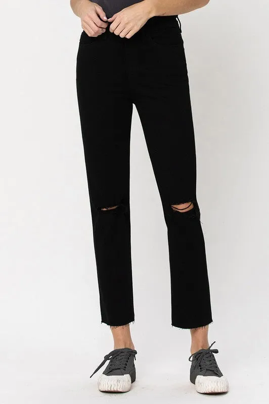 Vervet by Flying Monkey High Rise Straight w/Raw Hem