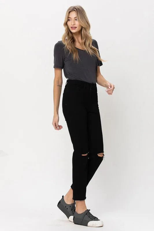 Vervet by Flying Monkey High Rise Straight w/Raw Hem