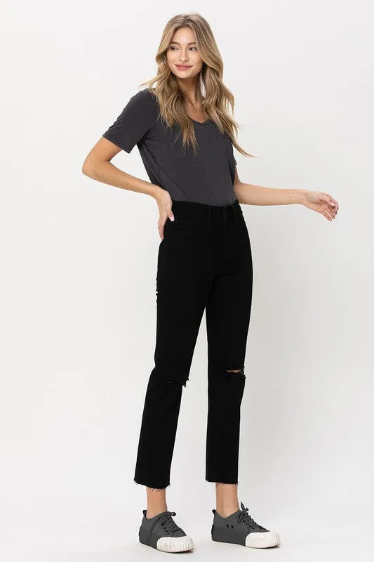 Vervet by Flying Monkey High Rise Straight w/Raw Hem