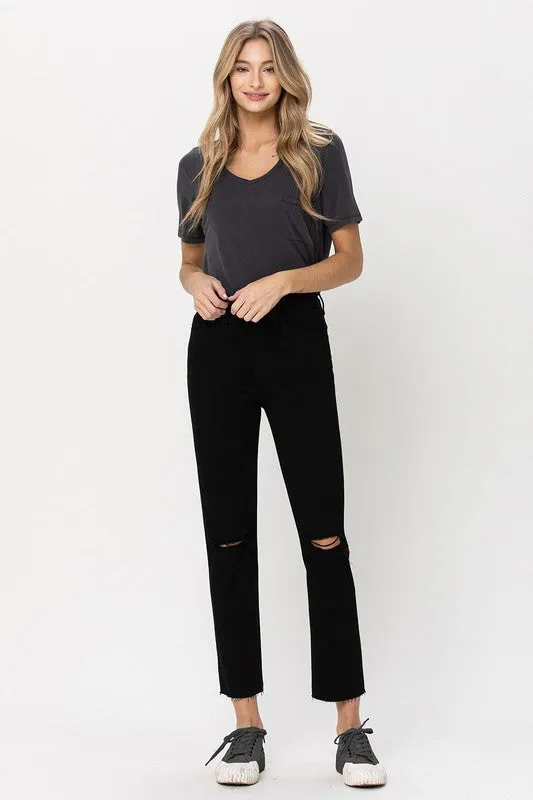 Vervet by Flying Monkey High Rise Straight w/Raw Hem