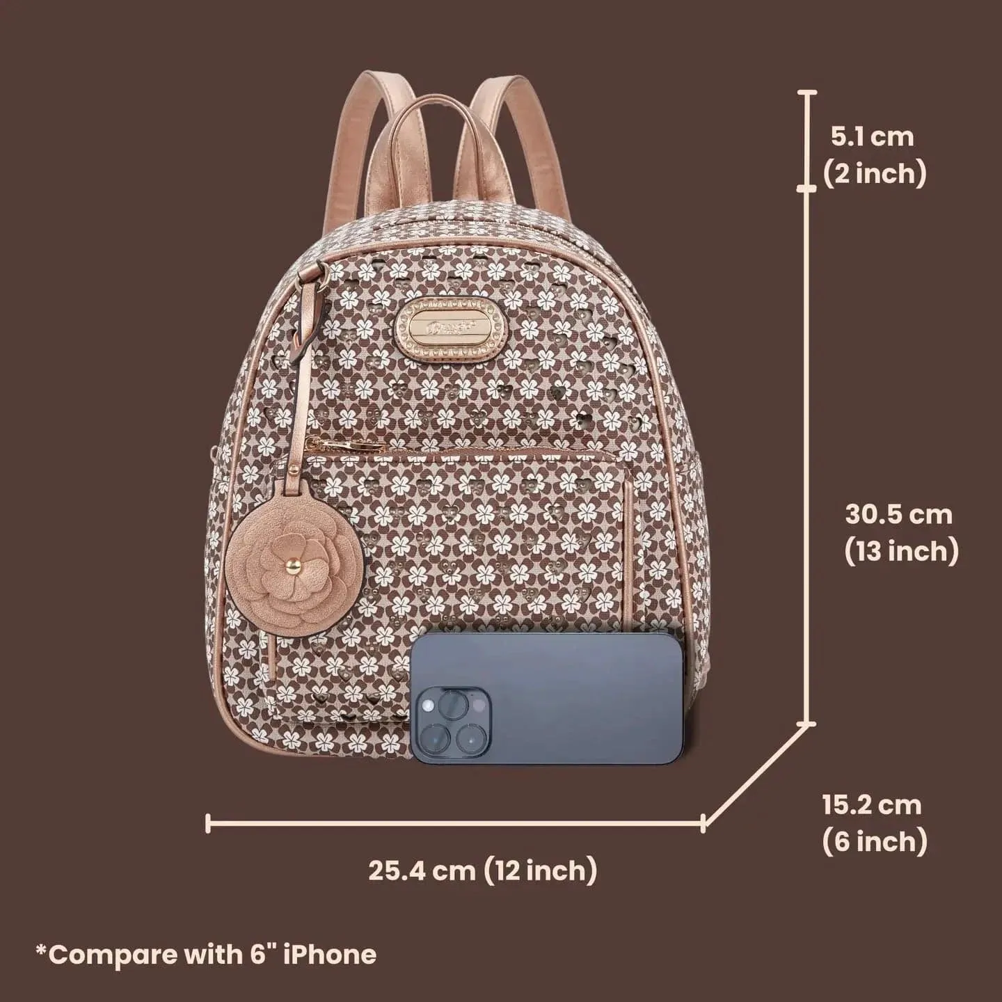 WanderLust Mini Backpack in Brown, Royal Blue, Ivory, or Black |BI