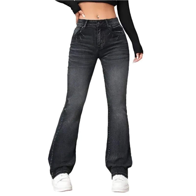 Women’s Casual Vintage Micro Flare Jeans – Trendy Streetwear for All Seasons