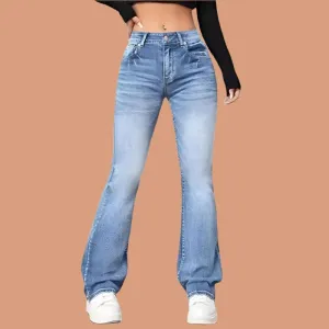 Women’s Casual Vintage Micro Flare Jeans – Trendy Streetwear for All Seasons
