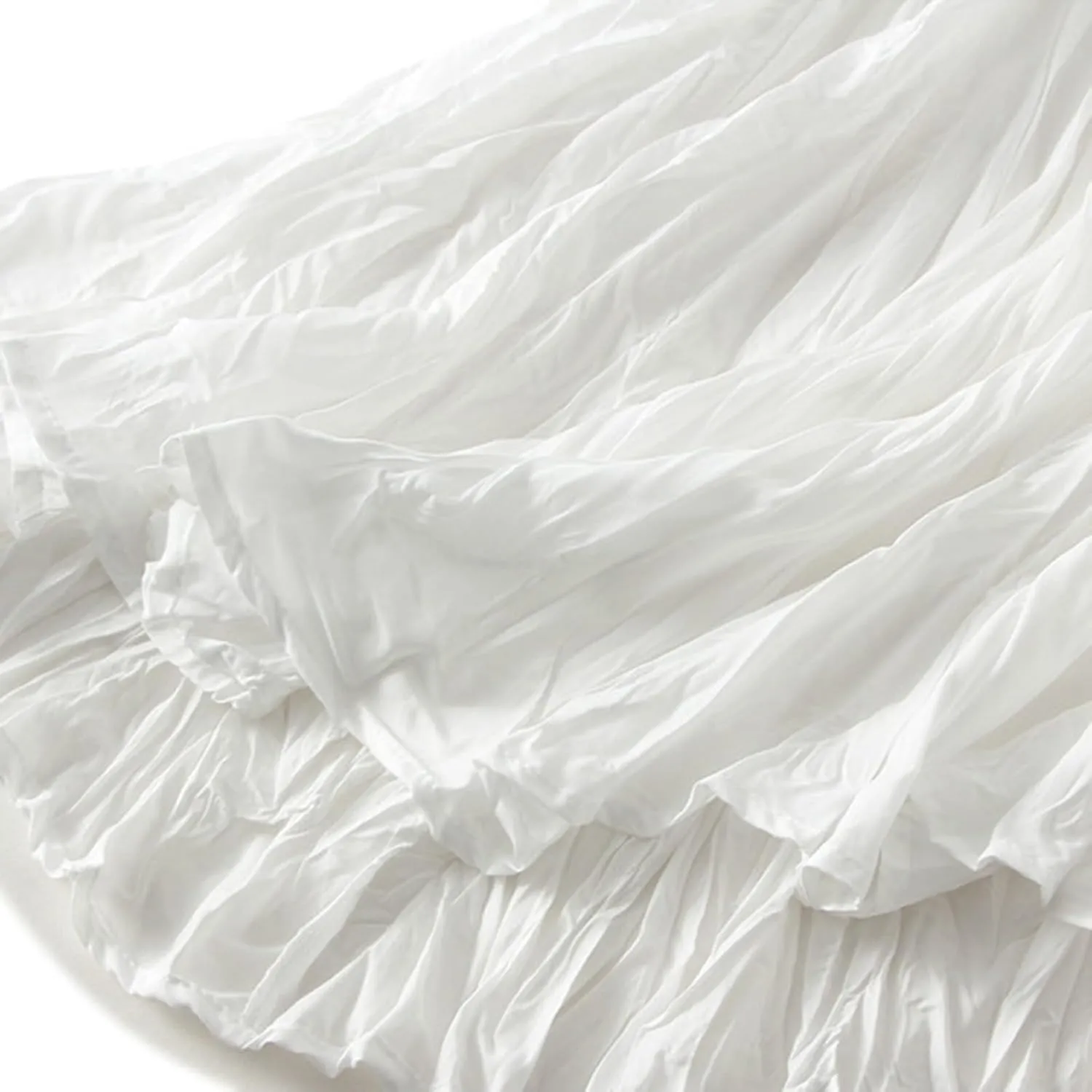 Women's Solid Color High Waist Flowing Pressed Pleated Skirt Large Slimming Pleated A Line Skirt Plus Size Loose Fit