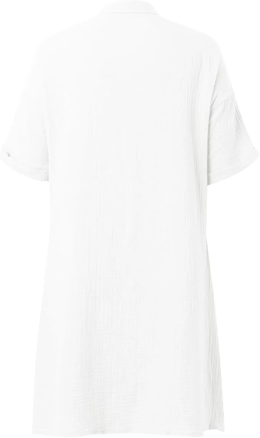 Womens Summer Button Down Shirt Dress Short Cap Sleeve Mini Dresses Loose Fit Casual Sundress with Pockets