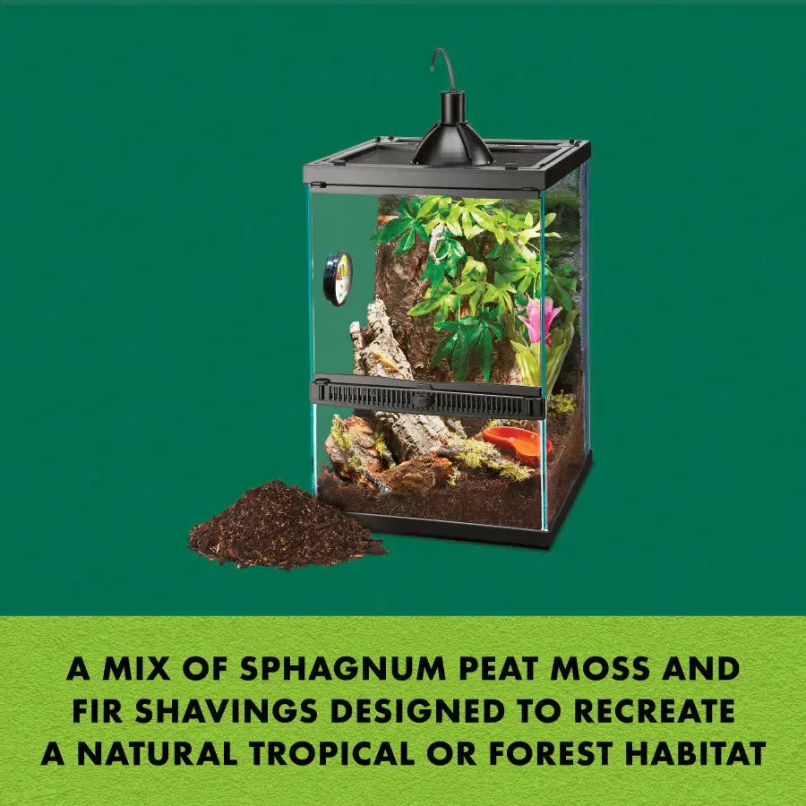 Zilla Jungle Mix Fir and Sphagnum Peat Moss Organic Bedding for Reptiles, Ideal for Tropical or Forest Habitats