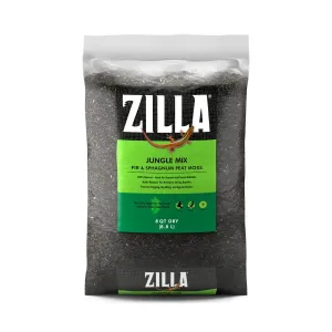 Zilla Jungle Mix Fir and Sphagnum Peat Moss Organic Bedding for Reptiles, Ideal for Tropical or Forest Habitats