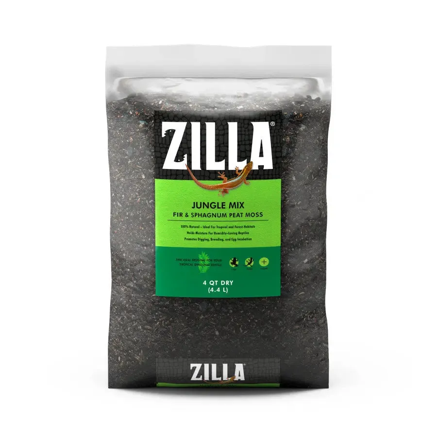 Zilla Jungle Mix Fir and Sphagnum Peat Moss Organic Bedding for Reptiles, Ideal for Tropical or Forest Habitats