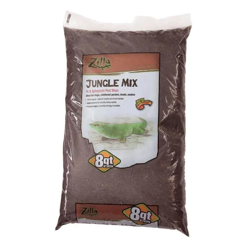 Zilla Jungle Mix Fir and Sphagnum Peat Moss Organic Bedding for Reptiles, Ideal for Tropical or Forest Habitats