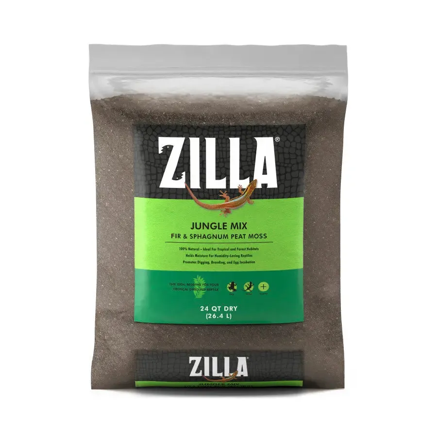 Zilla Jungle Mix Fir and Sphagnum Peat Moss Organic Bedding for Reptiles, Ideal for Tropical or Forest Habitats