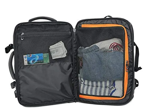 ZUQIANG Business Backpack Flight Approved Carry on Backpacks Multipurpose Trip Bag (Gary, 21')